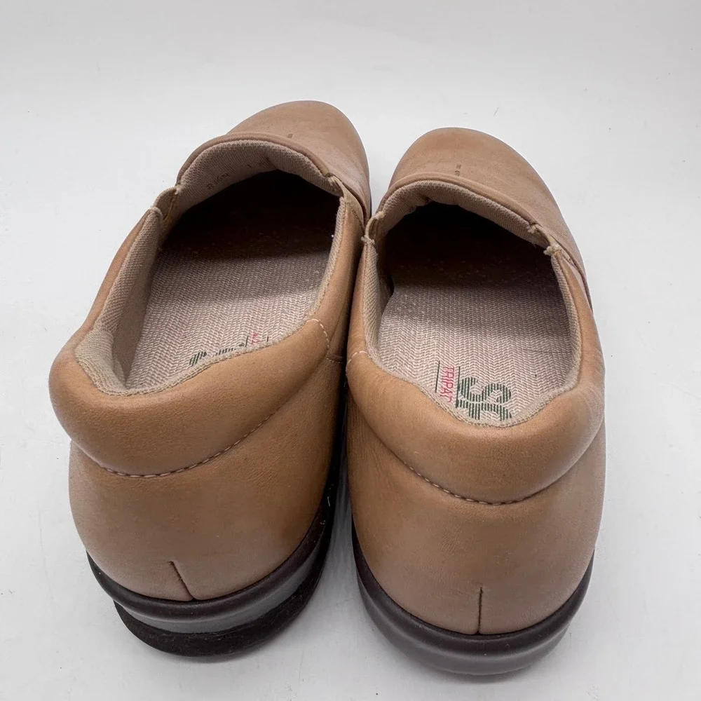SAS Custom Made Slip-On Loafers Womens 8.5N Tan Leather Please Read Description